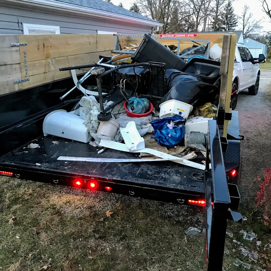 Roll-off dumpster delivered to a residential driveway in Williamston