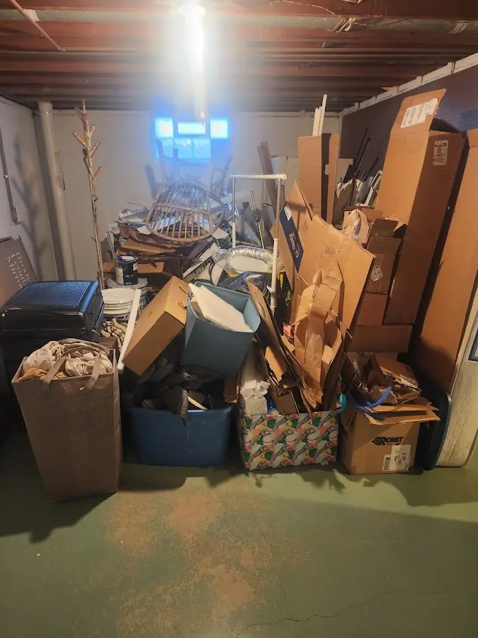 Roll-off dumpster container at job site for Concrete Dumpster Rental in Williamston